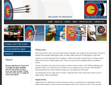 Tablet Screenshot of goldcoastarchery.com